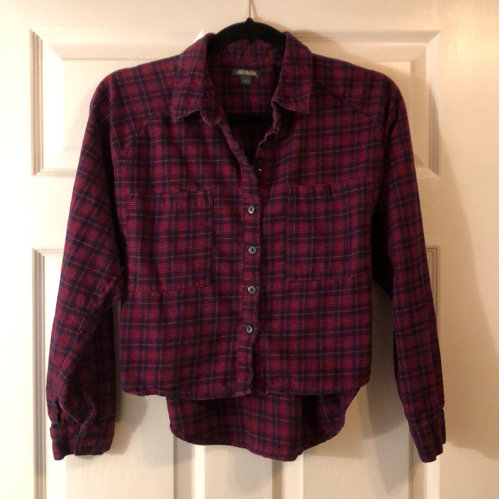 Wild fable crop top flannel button down